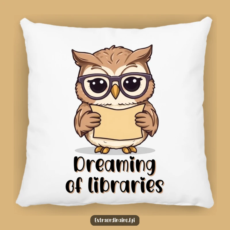 Funny Owl Scholar Pillow: Cozy Up with Wise & Hilarious Comfort