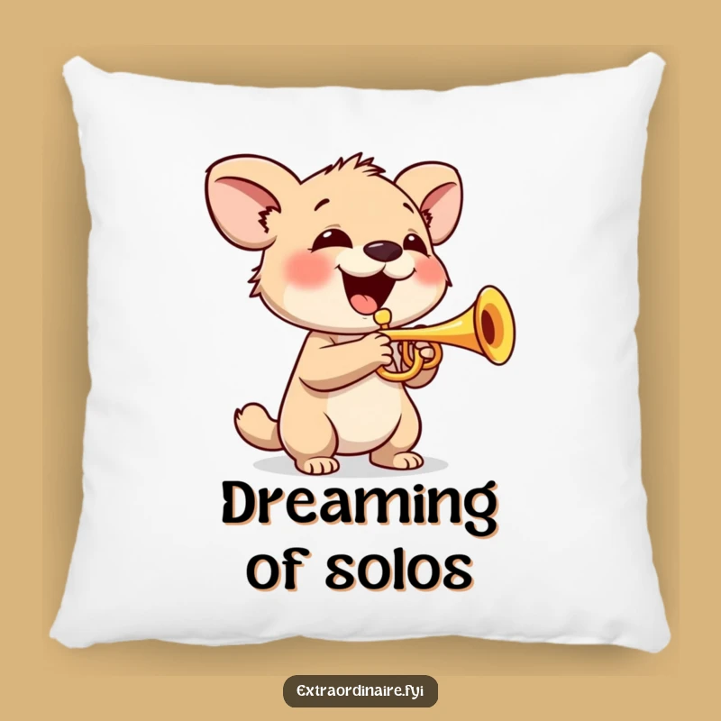 Funny Trumpet Animal Pillow: Comfy Cushion with Musical Joy Funny Gift