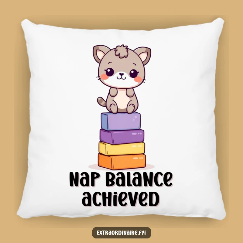 Funny Balancing Animal Pillow: Comfy Cushion with Playful Balance Funny Gift