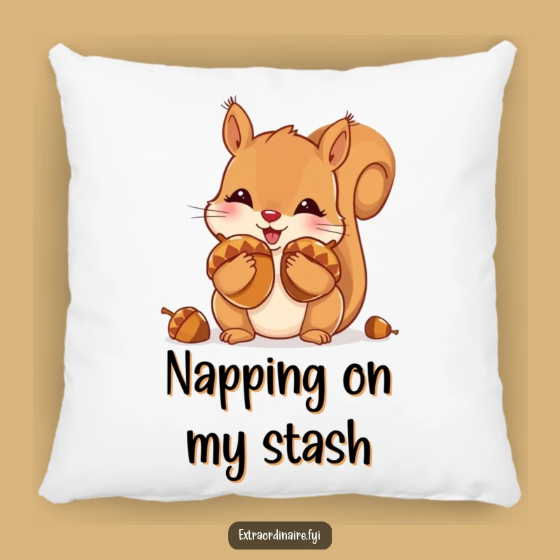 Funny Squirrel Pillow: Cozy Stash, Cheeky Comfort, Perfect Funny Gift