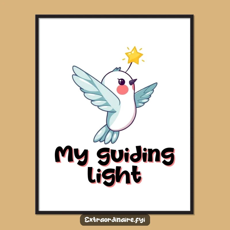 Funny Hummingbird Star Digital Art - Instant Download of Celestial Wonder