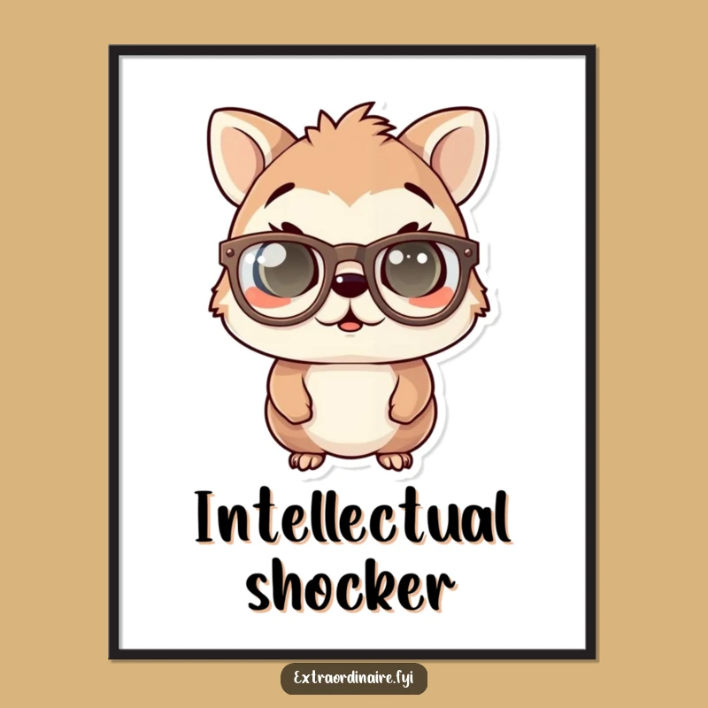 Funny Startled Animal Digital Print - Quirky Art for Instant Amused Decor