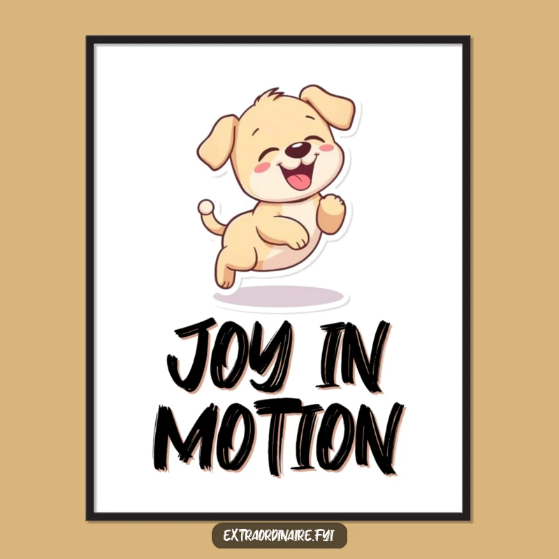 Funny Puppy Giggling Digital Art - Instant Playful Wall Decor