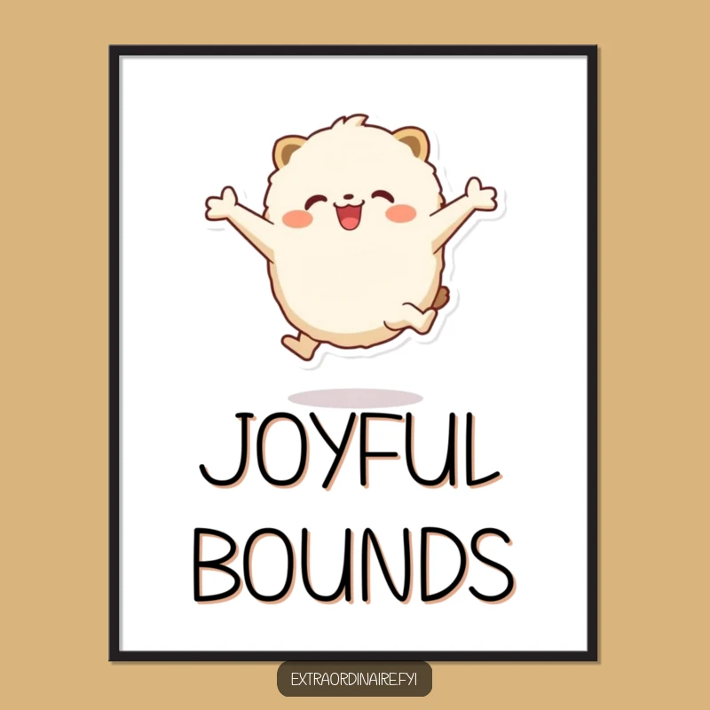 Funny Leaping Animal Digital Art: Instant Joyful Decor Funny Gift