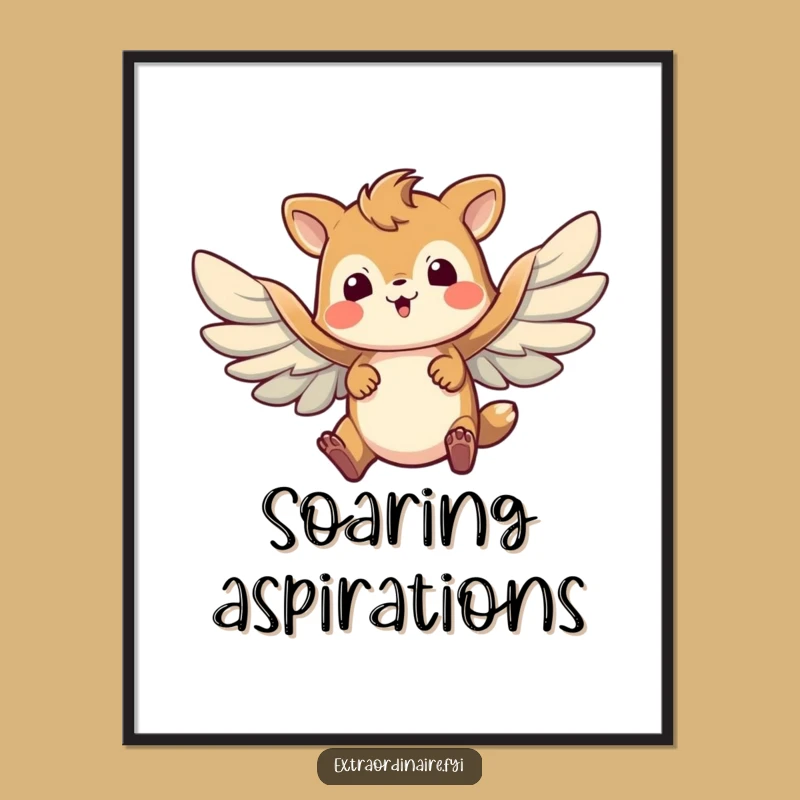 Funny Brave Animal Digital Print - Inspirational Art for Determined Decor