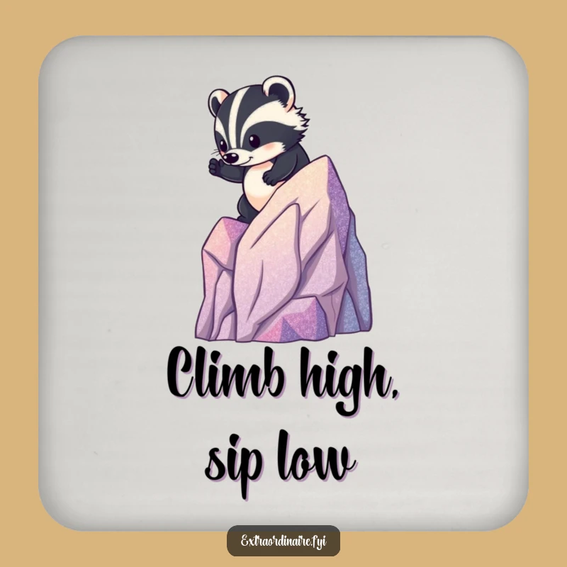 Funny Badger Mountain Coasters: Protect Surfaces with Brave & Hilarious Style
