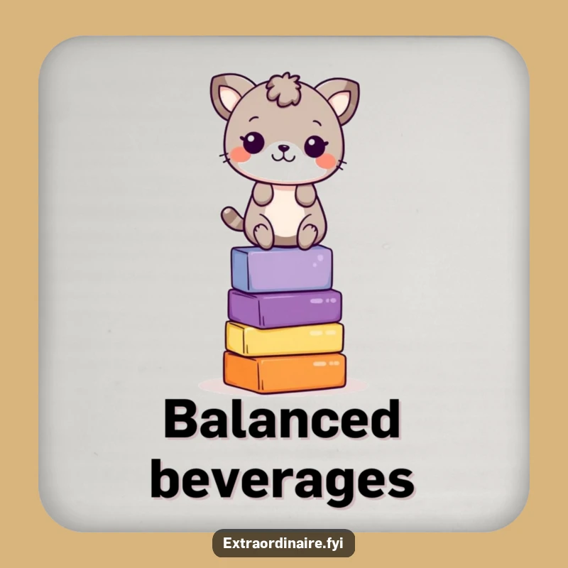 Funny Balancing Animal Coaster: Protect Surfaces with Playful Charm Funny Gift