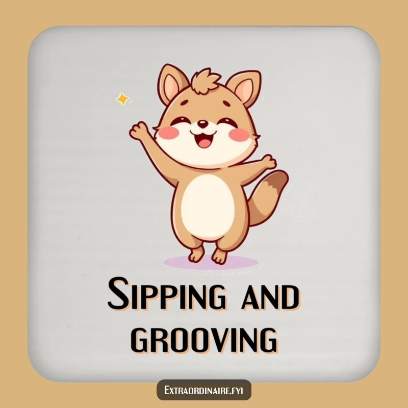 Funny Dancing Animal Coaster: Protect Surfaces with Funky Moves Funny Gift