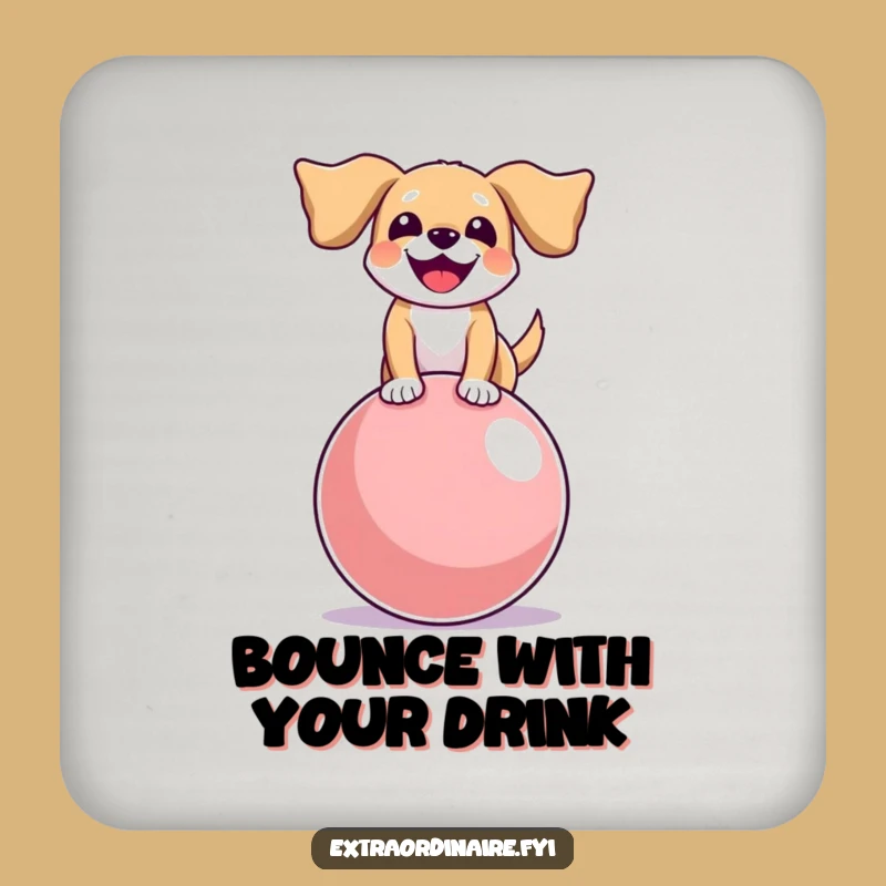 Funny Dog Coaster: Balanced Drinks, Floppy Ears Charm, Hilarious Gift