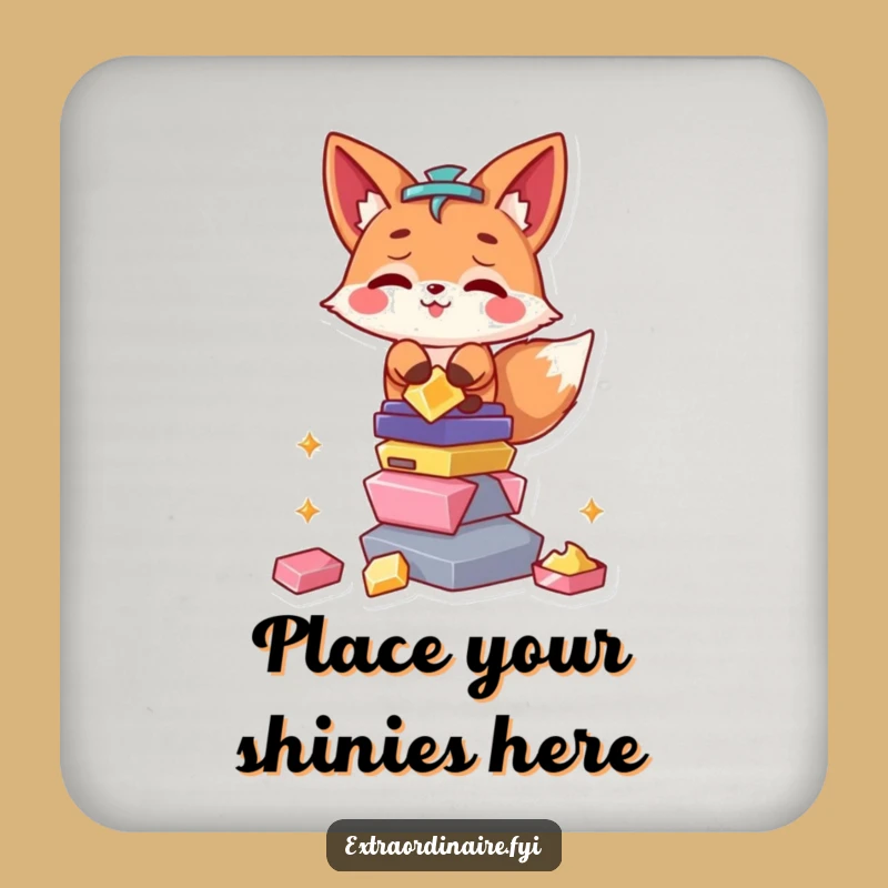 Funny Fox Coaster: Protect Surfaces from Mischief & Shine - Gift Set
