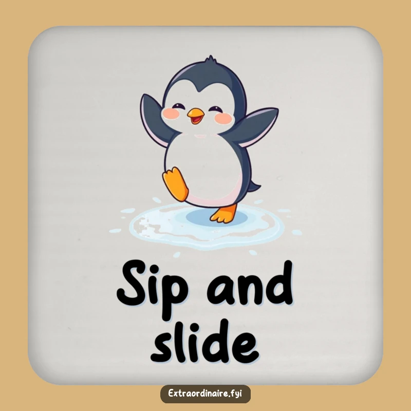 Funny Penguin Dance Coaster: Protect Surfaces with Hilarious Moves