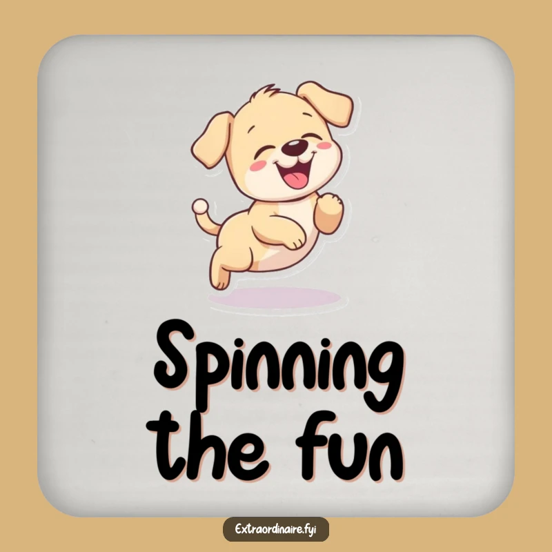 Funny Puppy Giggling Coasters - Protect Surfaces with Playful Charm