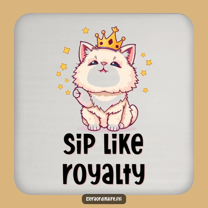 Funny Juggling Cat Coasters, Regal Protection for Your Tables