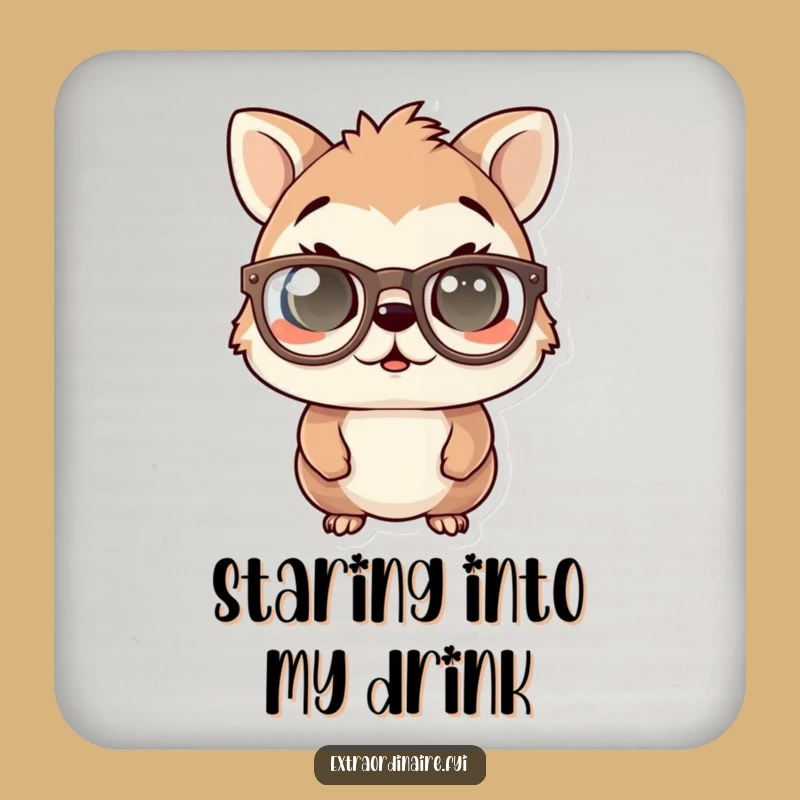 Funny Startled Animal Coaster - Quirky Protection for Your Surfaces