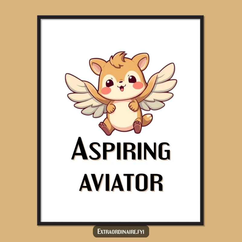 Funny Brave Animal Poster - Inspirational Wall Art for Determined Souls