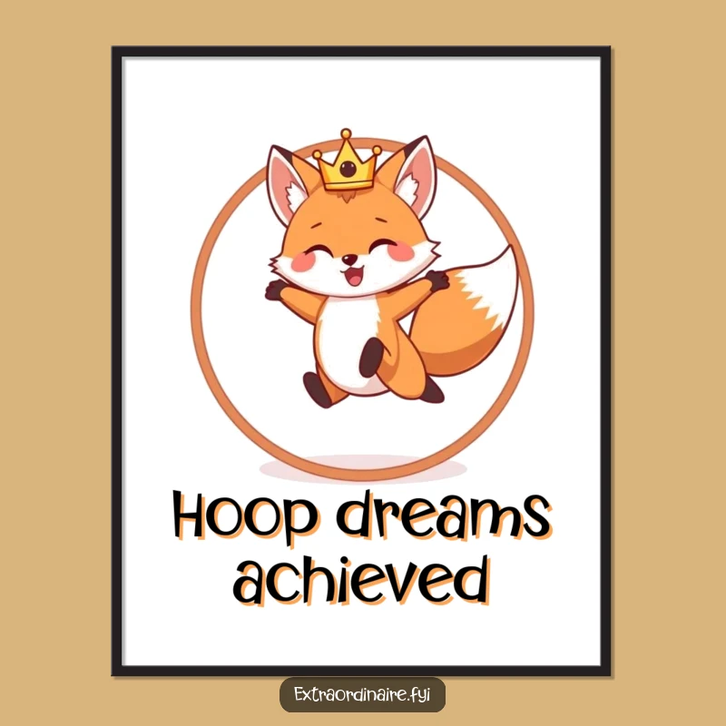 Funny Fox King Poster: Regal Wall Art, Perfect Gift