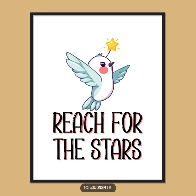 Funny Hummingbird Star Poster - Decorate Your Space with Celestial Dreams