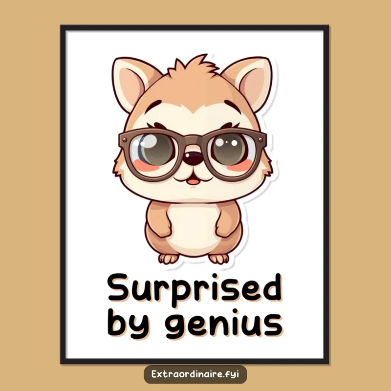 Funny Startled Animal Poster - Quirky Wall Art for Humorous Spaces