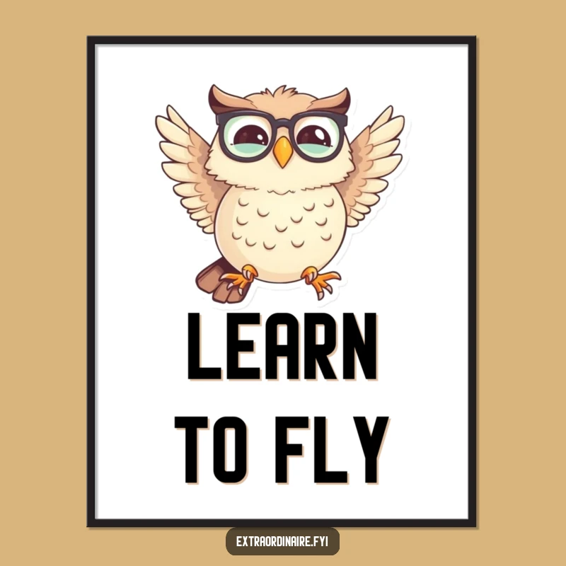 Funny Owl Spectacles Poster: Hilarious Art for the Wise and Witty