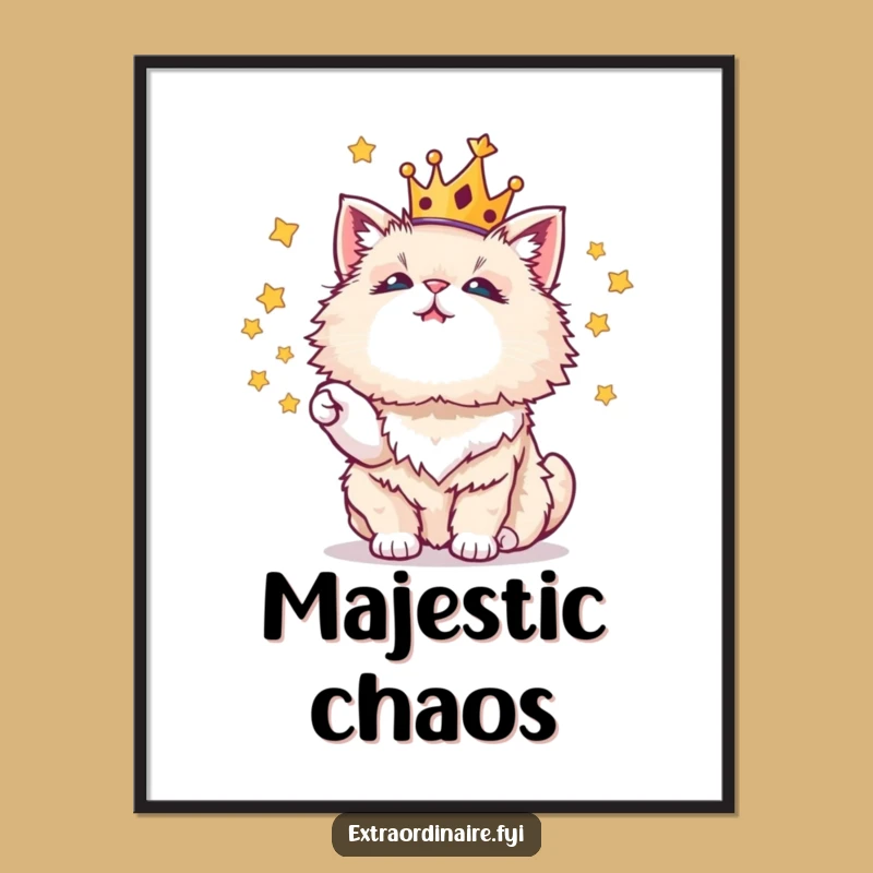 Funny Juggling Cat Poster, Whimsical Wall Art and a Purrfect Gift