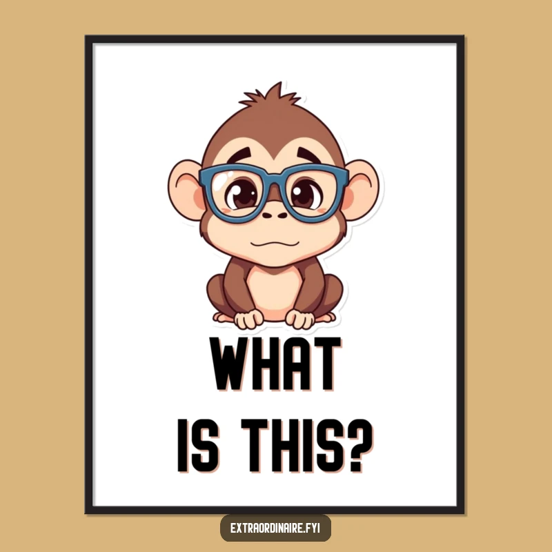 Funny Monkey Poster: Bring Quirky Confusion to Your Walls