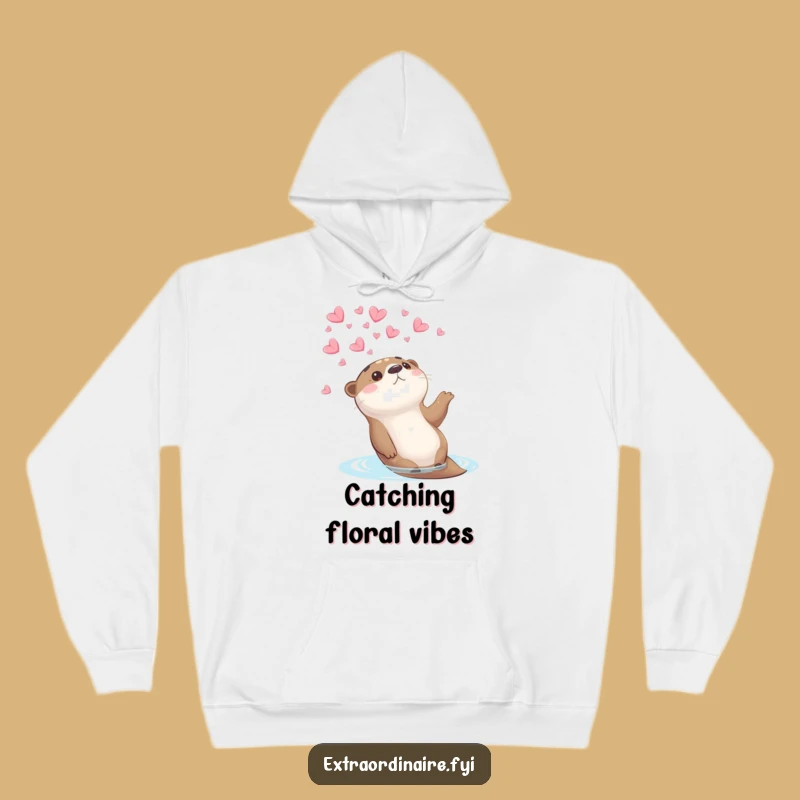 Funny Otter Petal Hoodie: Cozy Dreams for a Hilarious Day