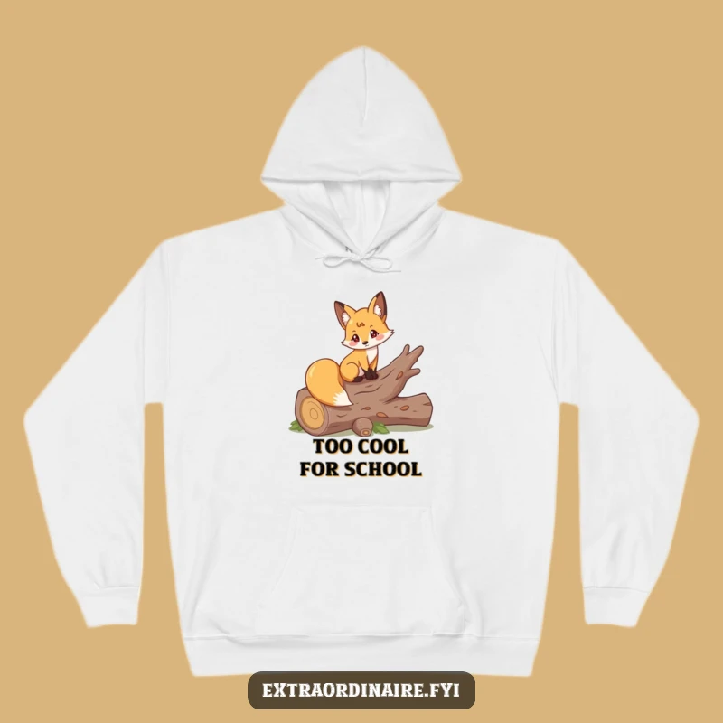 Cozy Funny Fox Log Pose Hoodie: Woodland Comfort, Chic Funny Gift!