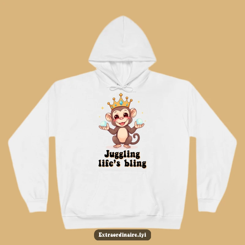 Cozy Mischievous Monkey Hoodie: Regal Comfort and Playful Charm, Warm Funny Gift