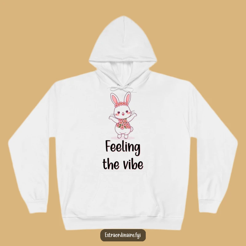 Cozy Funny Dancing Rabbit Garland Hoodie - Warm & Whimsical Fun