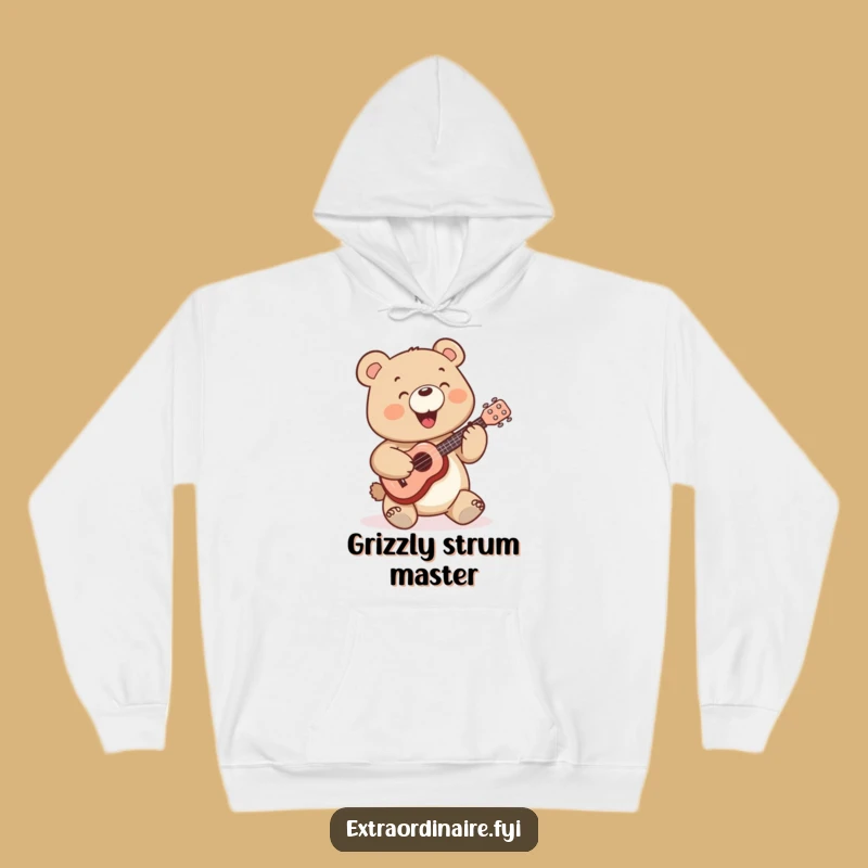 Funny Bear Hoodie: Cozy Ukulele Vibes - The Ultimate Funny Music Gift