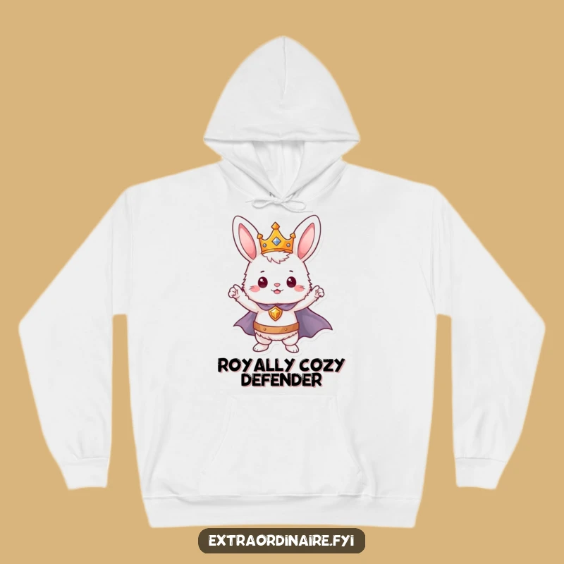 Funny Bunny Hero Hoodie - Stay Cozy and Courageous All Day
