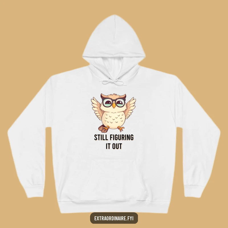 Funny Owl Spectacles Hoodie: Cozy Comfort with Hilarious Wisdom