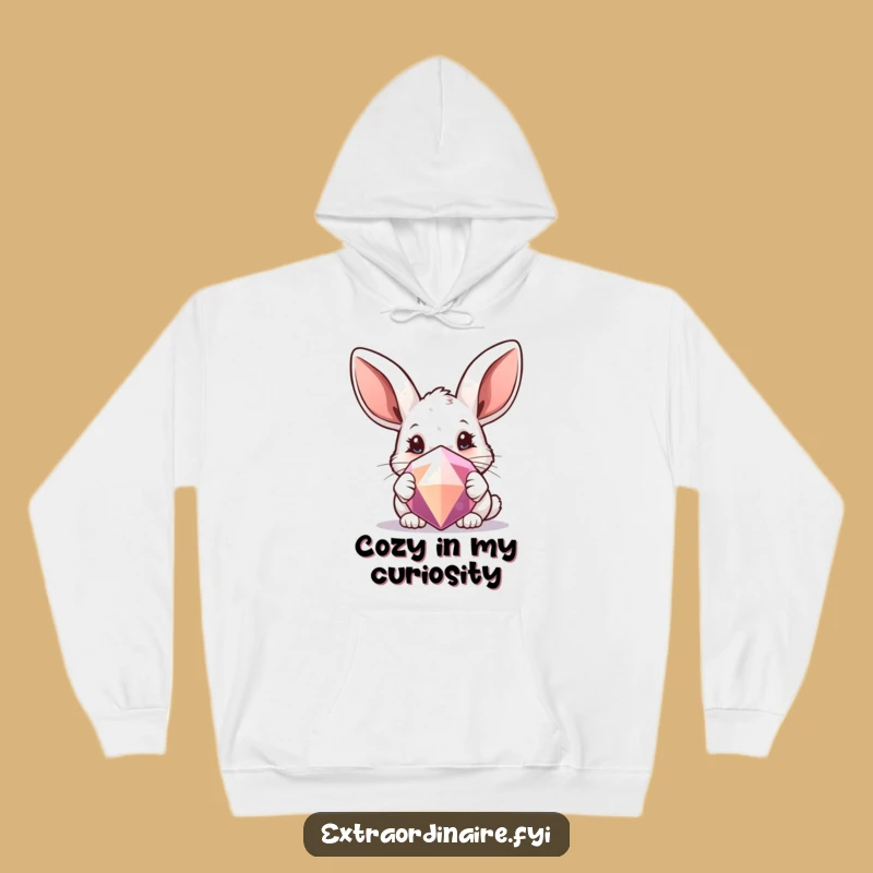 Funny Rabbit Gem Hoodie: Cozy Curiosity, Perfect Cute Gift