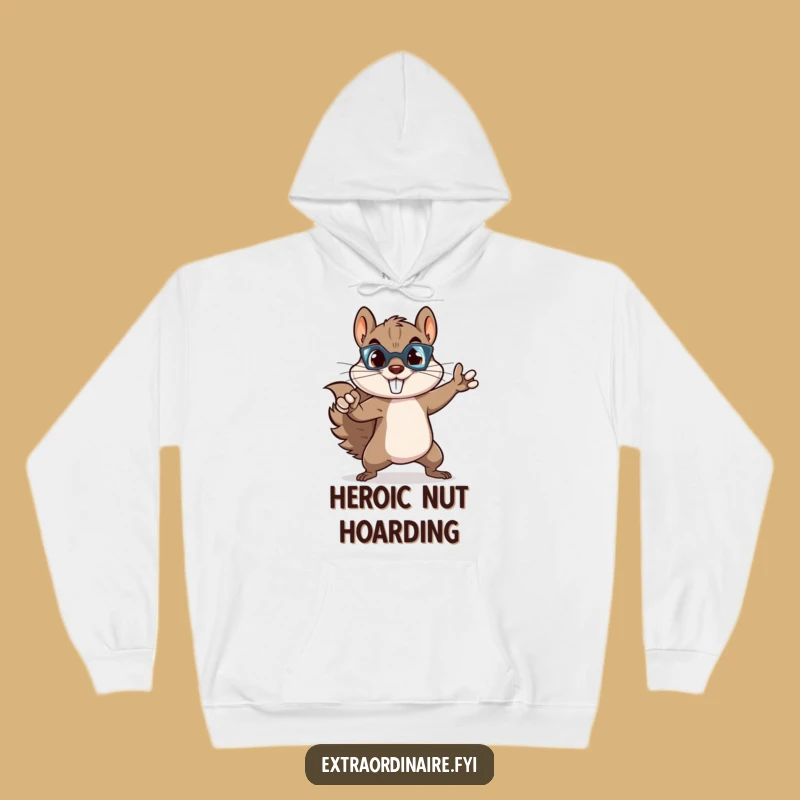 Funny Mischievous Squirrel Hoodie: Cozy Up with This Hilarious Superhero Style