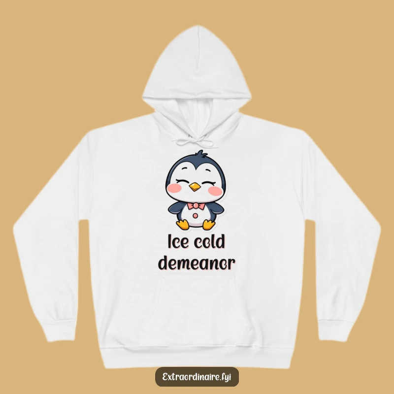 Funny Dapper Penguin Wink Hoodie: Cozy Confidence and Character Gift