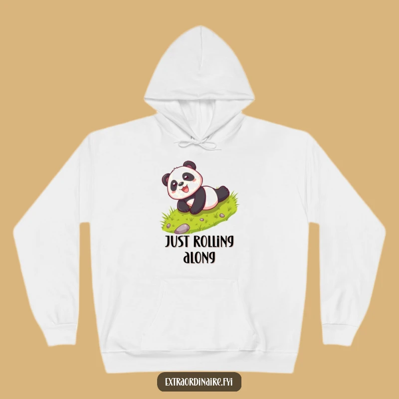 Cozy Funny Playful Panda Rolling Hoodie: Warmth and Fun as a Gift