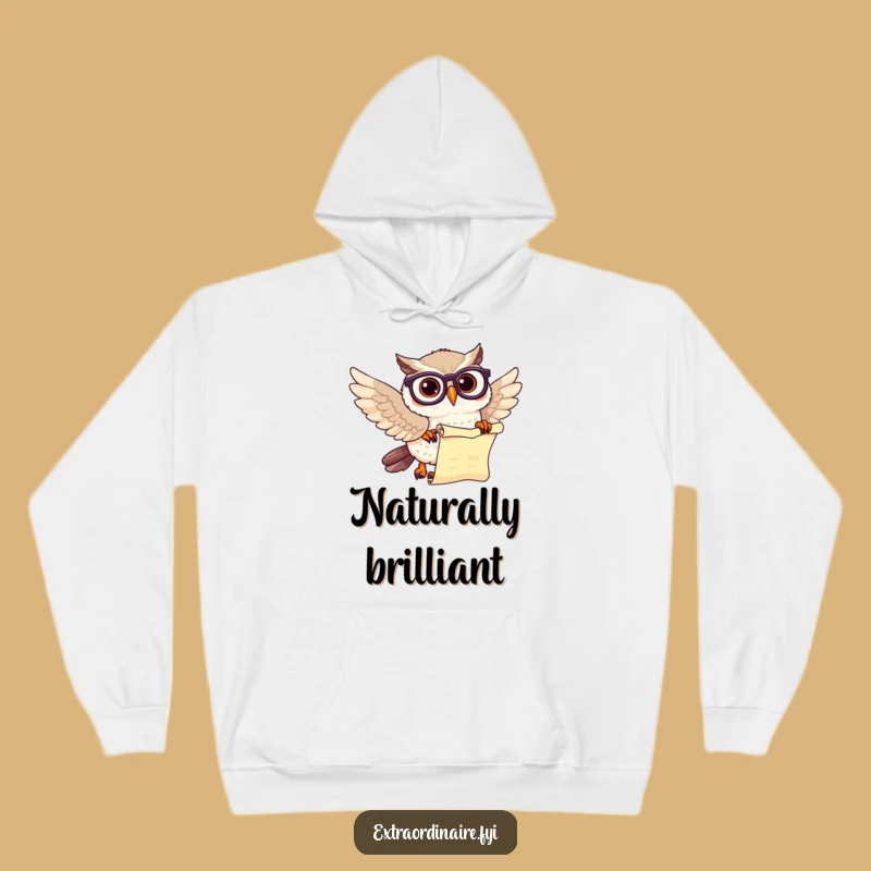 Cozy Funny Owl Scholar Hoodie: Warm Your Mind and Funny Bone