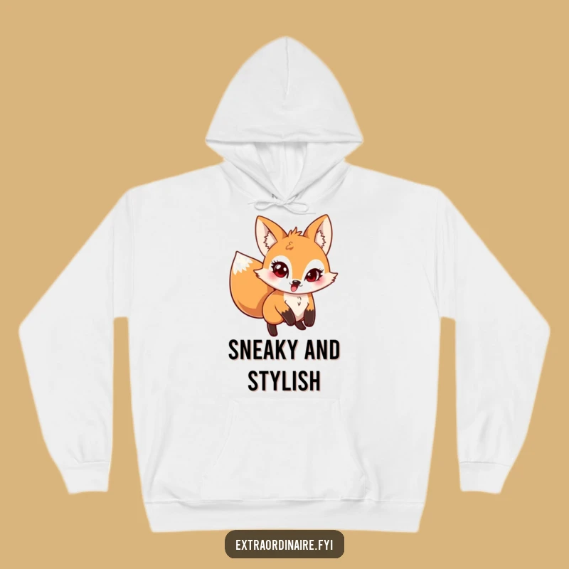 Funny Pouncing Fox Hoodie: Cozy Mischievous Critter Sweatshirt, Perfect Funny Gift