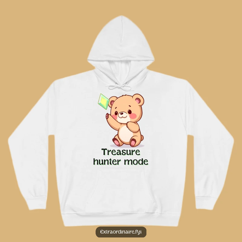 Cozy Funny Bear Cub Gem Hoodie: Warmth and Playful Treasure Hunts