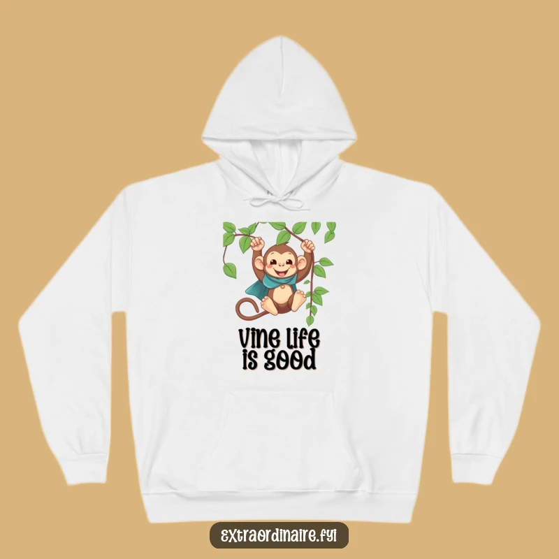 Funny Monkey Cape Swinging Hoodie: Cozy Heroic Animal Comfort, Great Gift