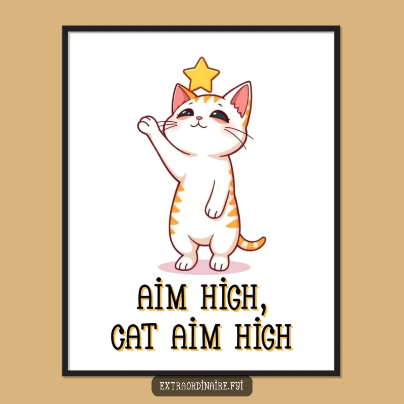 Curious Cat Free Printable Wall Art - Star Gazing Downloadable Decor