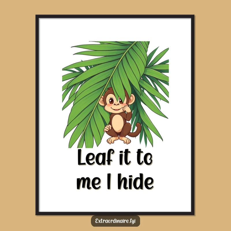Funny Free Printable Wall Art: Invisible Monkey Prank - Hilarious Downloadable Decor!