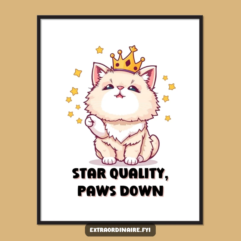 Funny Free Printable Wall Art: Juggling Cat King, Royal Decor Downloadable Art!