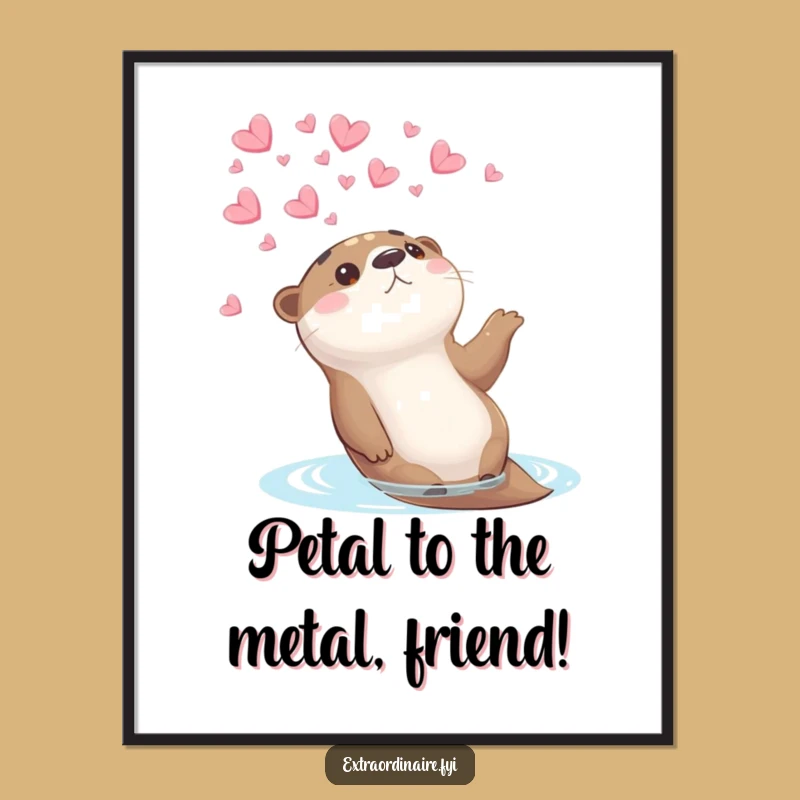 Free Printable Otter Petal Shower Wall Art - Serene Downloadable Decor