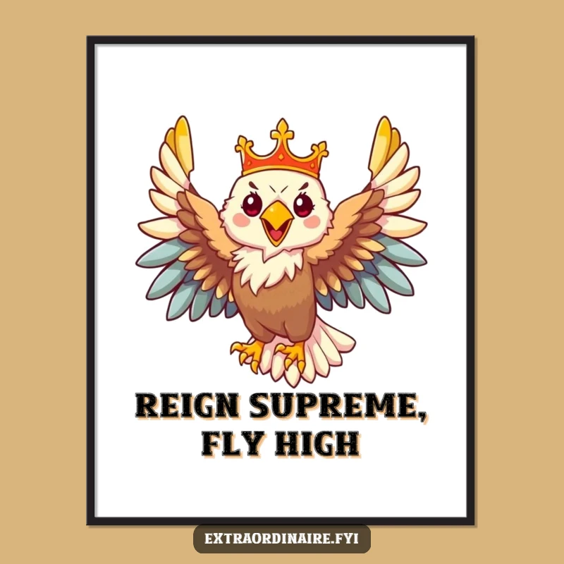 Free Printable Eagle Wall Art: Majestic Crowned Soar for Regal Downloadable Decor