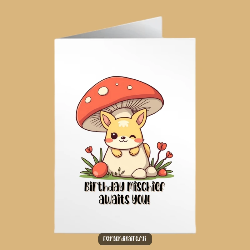 Free Printable Mischievous Animal Birthday Card: Funny Downloadable Gift for Sneaky Fun
