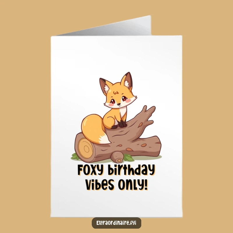 Free Printable Fox Birthday Card: Elegant & Funny Woodland Surprise Downloadable