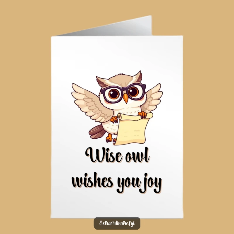 Free Printable Funny Owl Birthday Card - Wise & Witty Downloadable Gift
