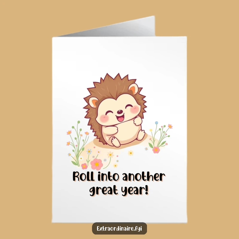 Joyful Free Printable Birthday Card: Happy Hedgehog Roll - Fun Downloadable Gift!