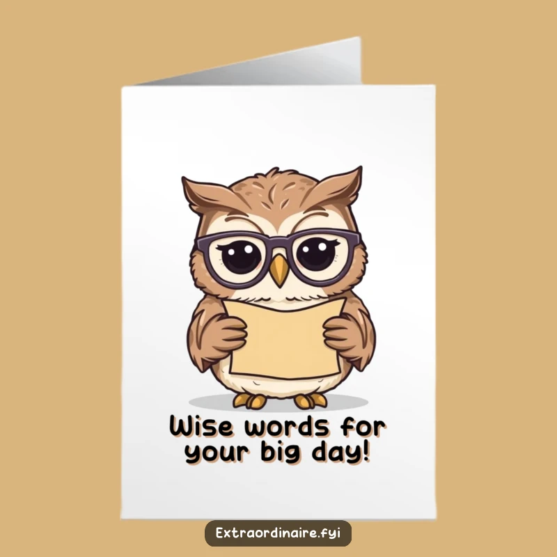 Free Printable Wise Owl Birthday Card - Downloadable Intellectual Fun!